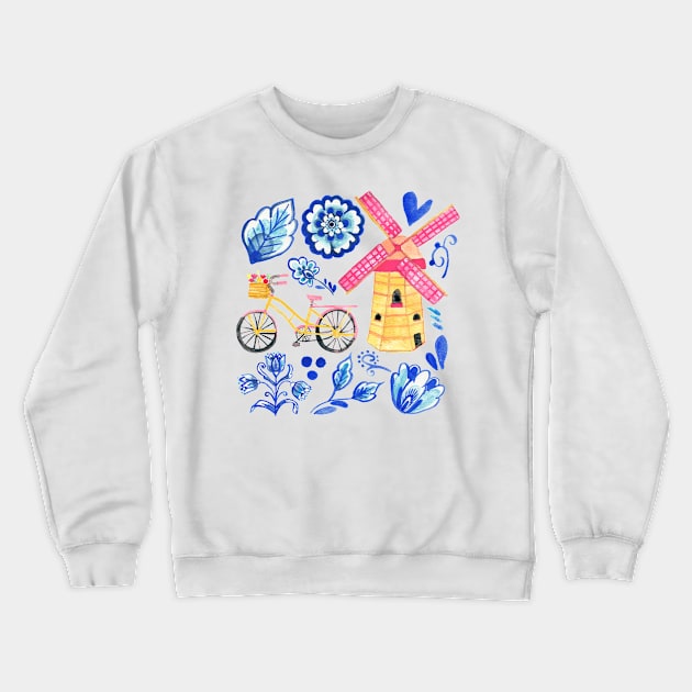 Netherlands Whimsy Crewneck Sweatshirt by tangerinetane